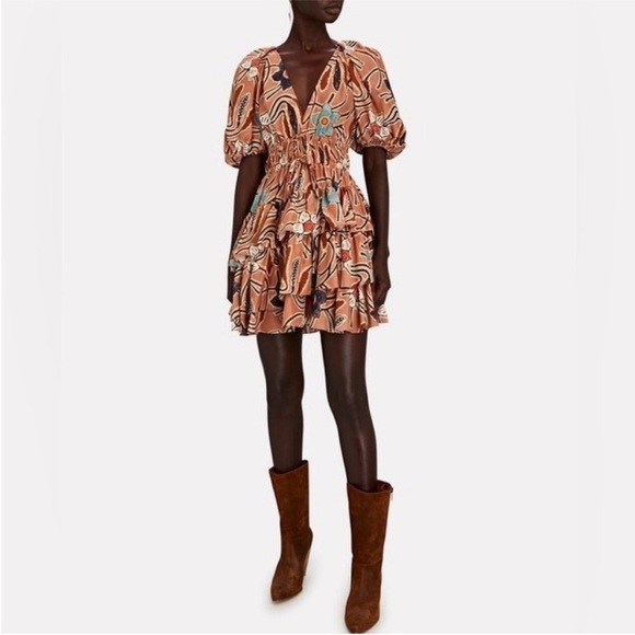 Ulla Johnson Farah Floral Silk Mini Dress - Picture 2 of 9